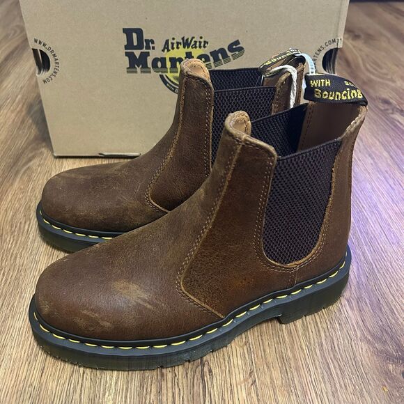 DR MARTENS 2976 SR leather ankle Chelsea boots booties shoes women’s 7 new - Picture 1 of 8